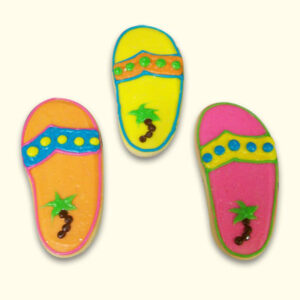 Flip Flop Shaped Decorated Cookie Collection