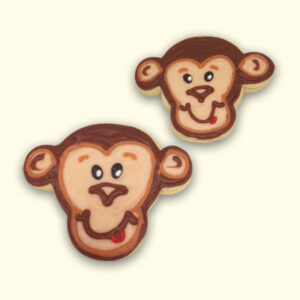 Monkey Face Shaped Decorated Cookie Collection