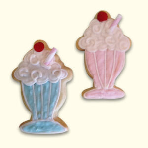 Milkshake Shaped Decorated Cookie Cookie Collection - Customizable