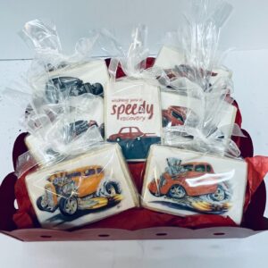 Fast & Furious Car Shaped Decorated Cookie Arrangement Gift Basket