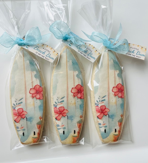 Vintage Surfboard Custom Cookies